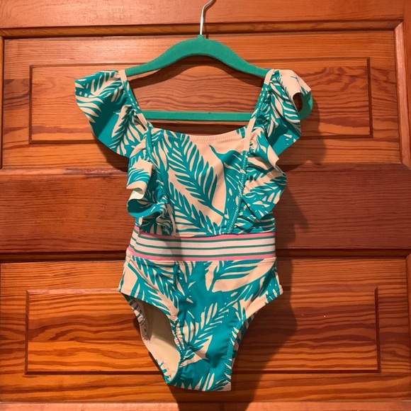Shade Critters Swimsuit - Pink and Green Palm Tree - Picture 3 of 7